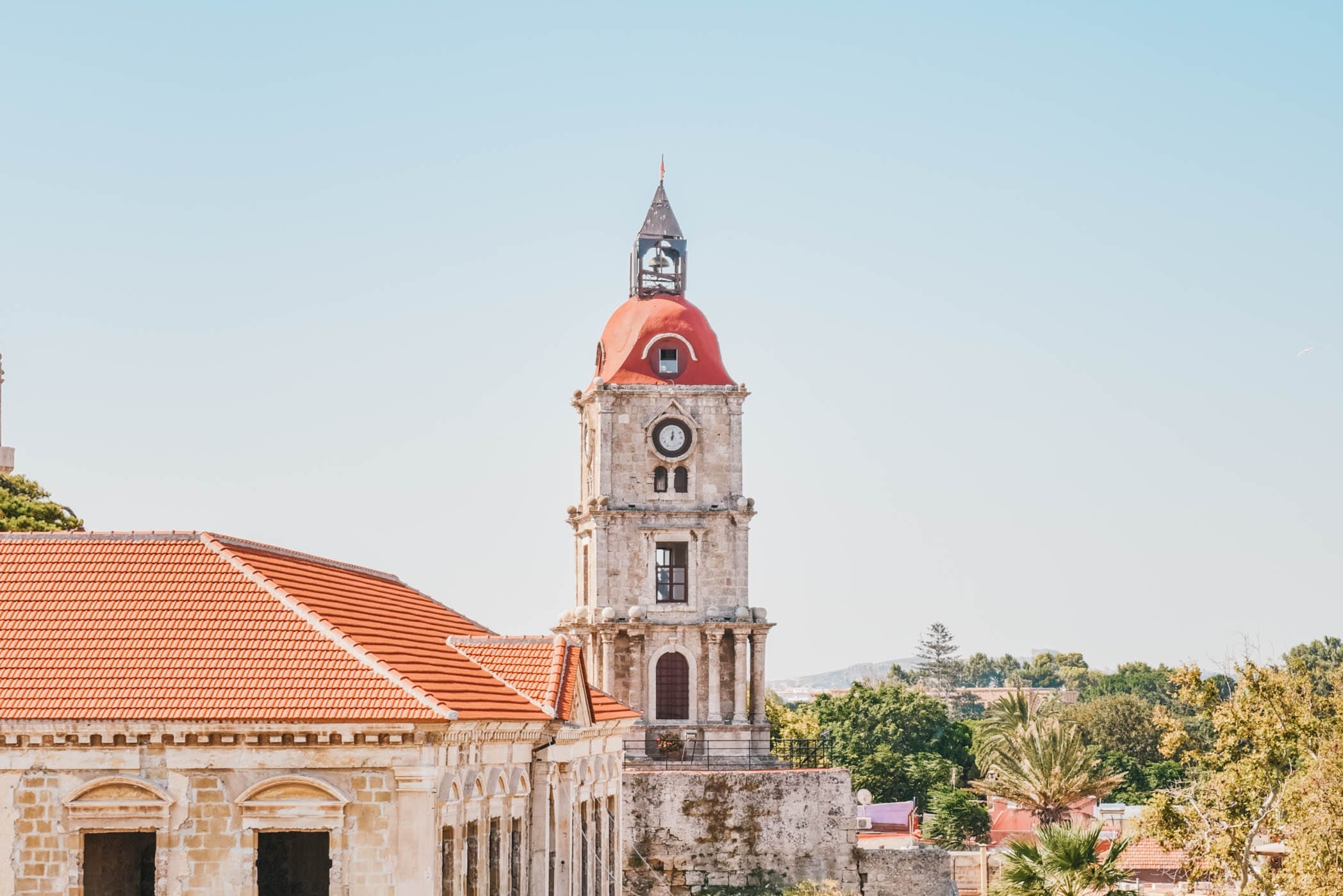 Roloi Clock Tower Medieval Rhodes Old Town